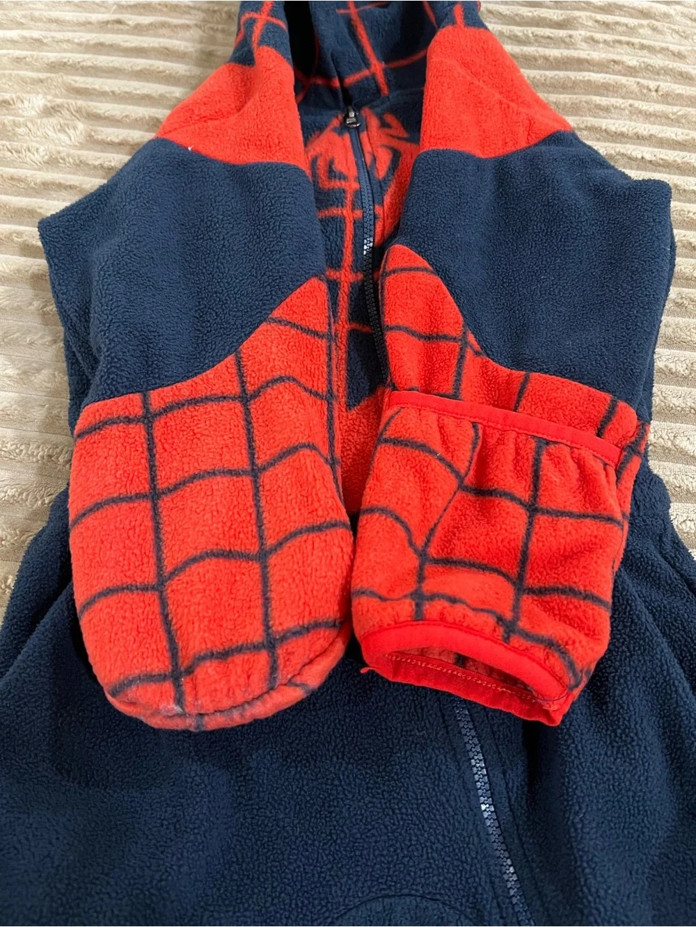 Cuddle Club Marvel Spider-Man Fleece Onesie/Costume | Blue/Red Size 3T Unisex